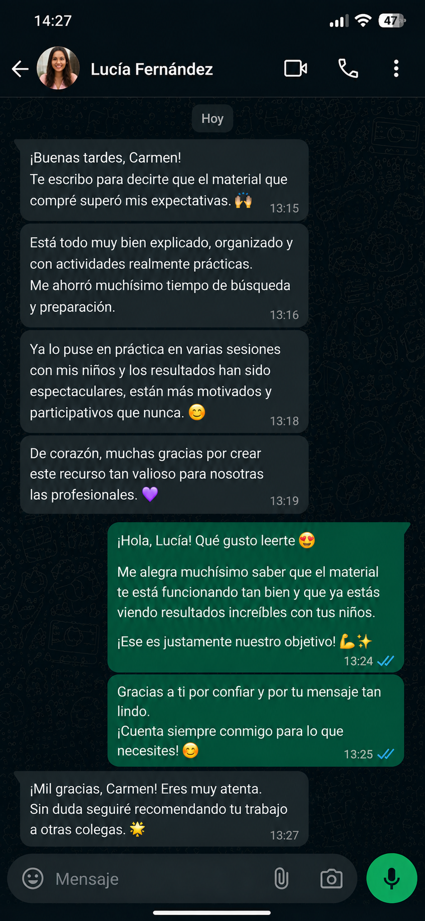 Testimonio de Lucía Fernández sobre el Kit de Psicomotricidad Infantil